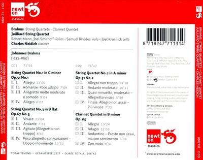 BRAHMS: COMPLETE STRING QUARTETS; CLARINET QUINTET NEW CD
