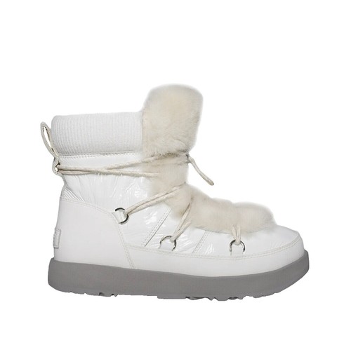 UGG Classic Clear Mini Ankle Boot Womens Size 7 Pixelate White NEW