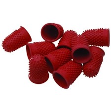 Rubber Thimblettes Thimbles for Note Counting Red Size 00 14mm Small Finger Cone