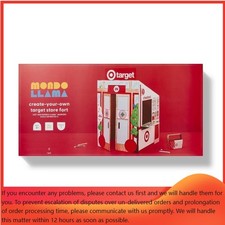 Mondo Llama Color-Your-Own Cardboard Fort Kit for Kids 6