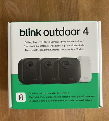BLINK Outdoor Cam 4. Gen Neueste Version 3er Set Sicherheitskamera + Batterie! 