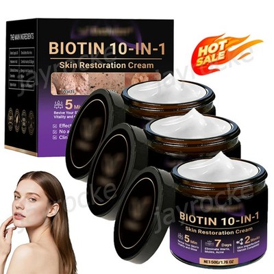 3x Biotin 10-in-1 Skin Restoration Cream, 2026 Professional Skin Treatment Cream