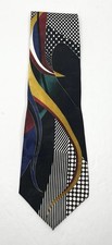 Vintage J.T. Beckett 90s Abstract Designer 100 Silk Made in USA Men  s Tie 60x4  