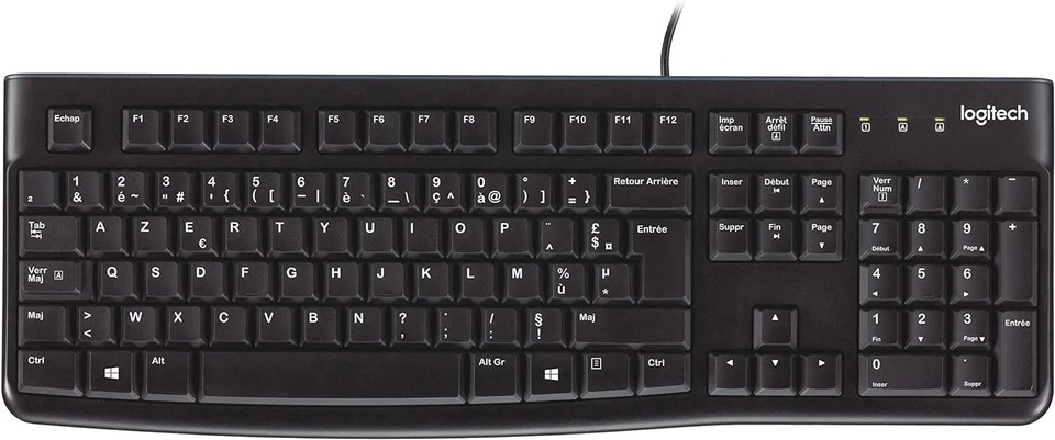 Logitech K120 Wired Business Keyboard, AZERTY French Layout - Black & B100 Wired - Image 2 of 4