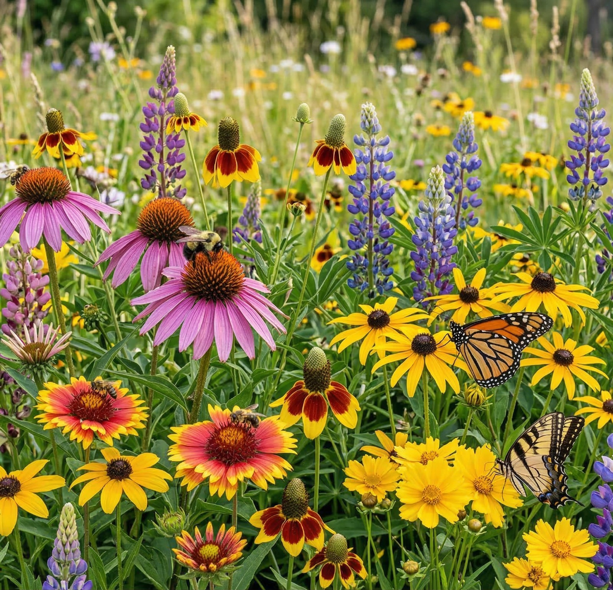 Wildflower Mix ALL PERENNIAL Pollinator Garden Bee Meadow Flowers 1000+  Seeds! | eBay