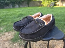 Men's Memory Foam Moccasin Slippers Warm Plush Indoor Outdoor House Shoes