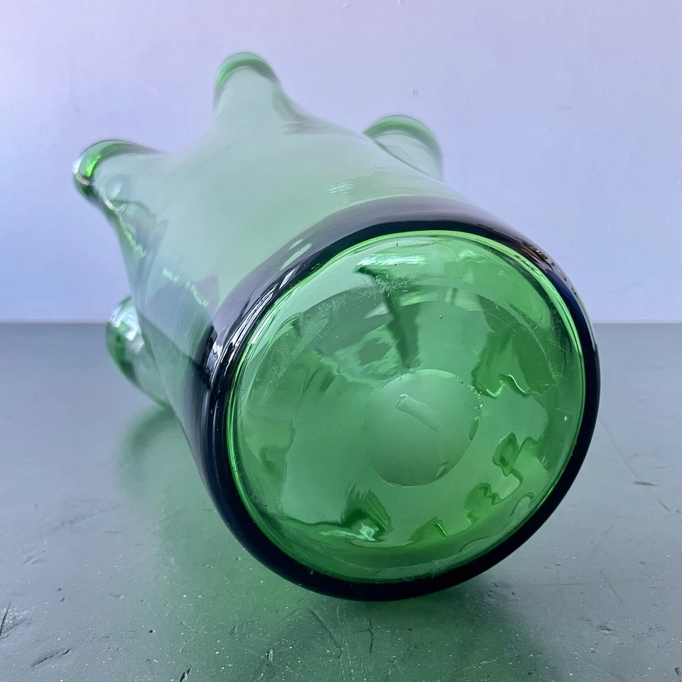 große mundgeblasene Vintage Fazzoletto Vase Italien Empoli Stil 60er 70er - Bild 4 von 4