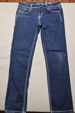 MISS ME Jeans Easy Skinny Womens JE5735ESR 30x32 Embellished Studded Rhinestone