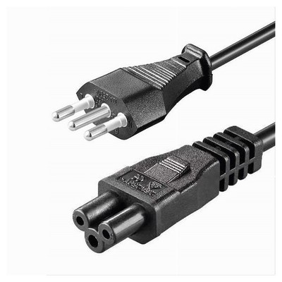 Cavo Alimentazione Spina Tedesca 16 Ampere Presa Compaq Tripolare In Uso Su Pc Portatili Mt075