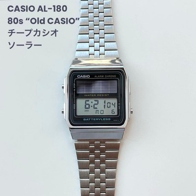 CASIO AL-180 80s “Old CASIO”チープカシオ ソーラー Casio AL-180 80s Old Japanese Solar Calculator Used Free Shipping