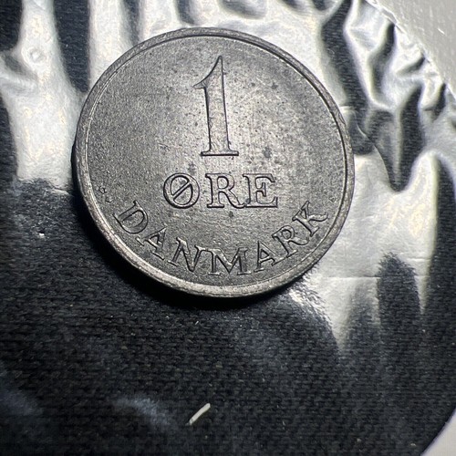 1959 Denmark 1 Ore Beautiful High Grade Zinc Coin! Z4344 - Picture 3 of 3