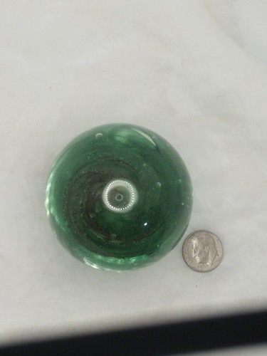 Dynasty Gallery Heirloom Collectibles Glass Paperweight greens spiral swirl 2" - Picture 11 of 11