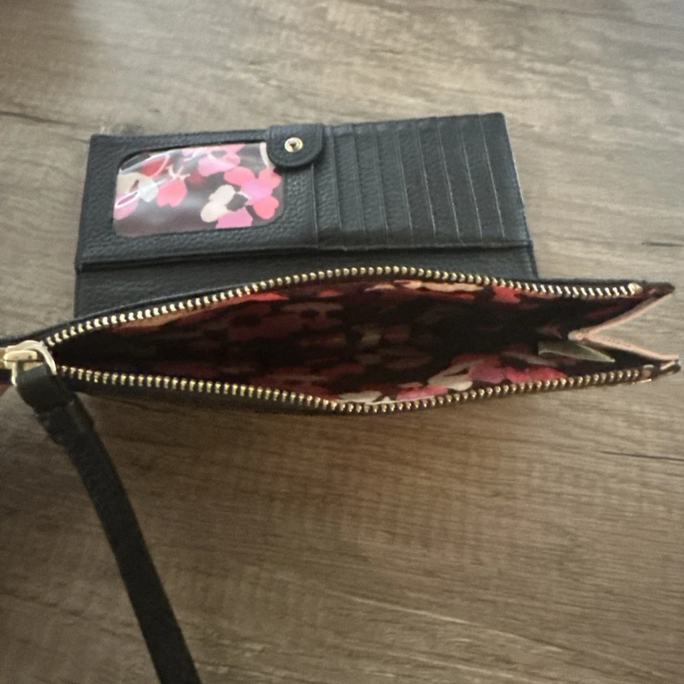 Muñequera plegable Kate Spade, cierre a presión - tostado/negro Foto 4 de 4