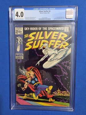  The Silver Surfer #4 Marvel Comics 1969 4.0 CGC - Beautiful Cover 