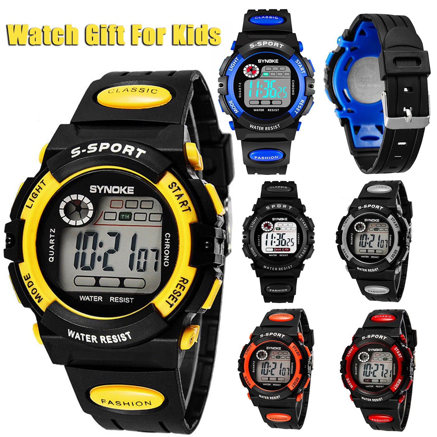 Digital Sport Waterproof Watch Backlight Date Bracelet Wristwatch Gift Teenagers