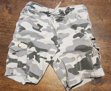 Wonder Nation Boys Gray Camo Stretch Cargo Shorts Size S 6-7
