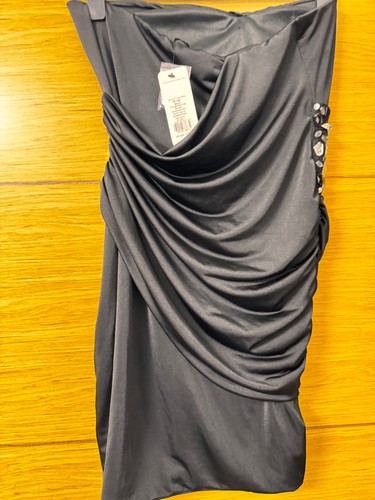 Jane Norman, dresses size 16 black tube dress with sequins to the side - Picture 3 of 3
