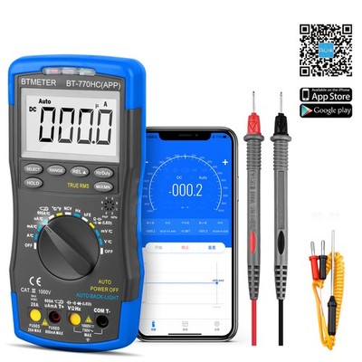 Digital Multimeter Voltmeter TRMS 6000 Stück AC/DC NCV 1000V 20A Bluetooth Test