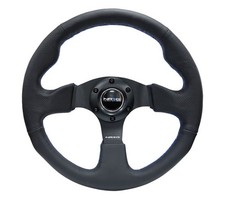 Nrg For Reinforced Steering Wheel 320mm Black Leather Wblue Stitching Nrg For Reinforced Steering Wheel 320mm Black Leather Wblue Stitching