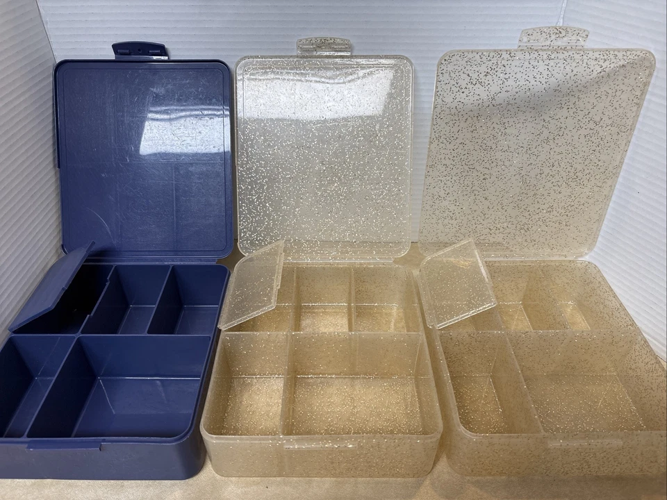 INSERTOS DE LONCHERA BENTO PARA NIÑOS GRANERO DE CERÁMICA: LAVANDA AZUL MARINO ORO BRILLO ÚNICO/LOTE Foto 3 de 4