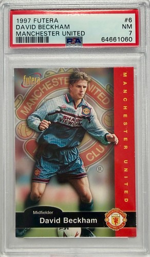 1997 Futera David Beckham #6 Manchester United Rookie Card PSA 7 NM