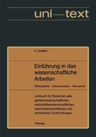 EinfüHrung In Das Wissenschaftliche Arbeiten Helmut Seiffert Taschenbuch 162 S.