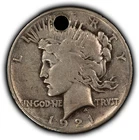 1921 $1 Silver Peace Dollar - Authentic High Relief Key Date Coin - SKU-B5586