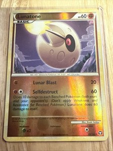Lunatone 25/102 Reverse Holo Rare HGSS Triumphant Pokemon TCG
