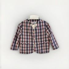 Vintage 70s 80s Boys Plaid Blazer Sport Coat Jackie Size 3T IMP Blue Red