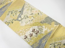 7468052: JAPANESE KIMONO JAPANESE FUKURO OBI / WOVEN FLOWER