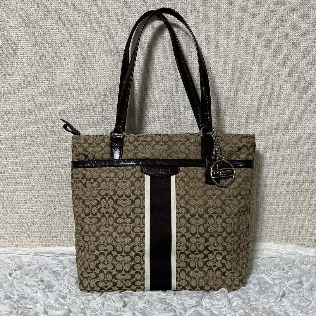 COACH Signature Canvas Tote Bag