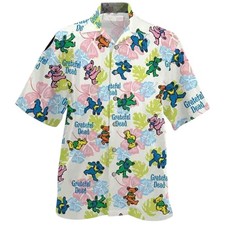 Grateful Dead Cute Dancing Bears Colors On The Beach 2024 Trendy Hawaiian Shirt