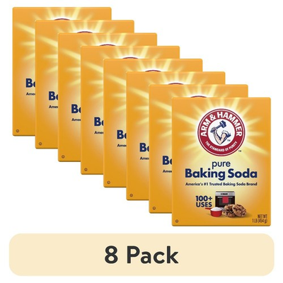 #ad 8 pack Pure Baking Soda For Baking Cleaning amp; Deodorizing 1 lb Box $16.25