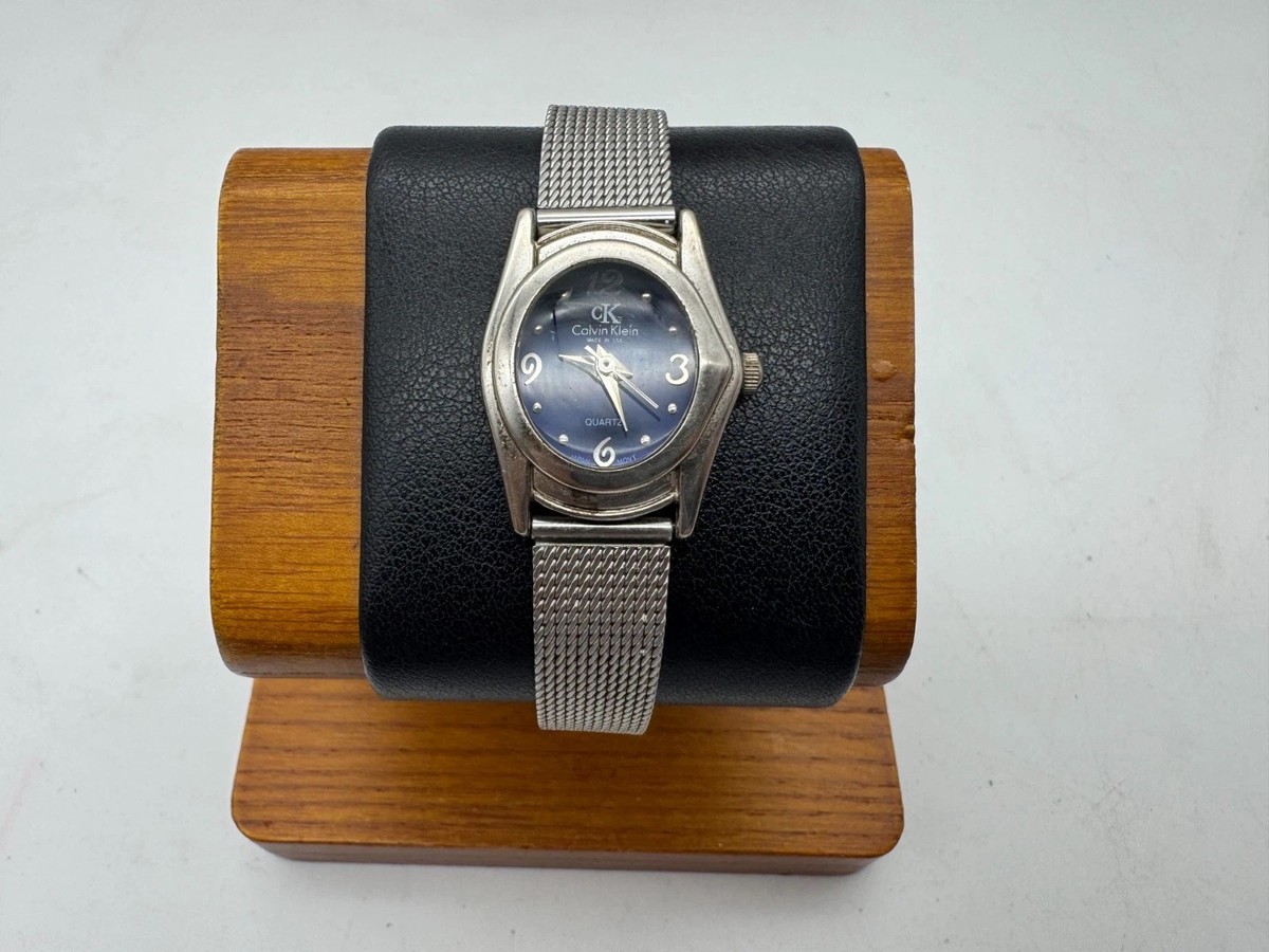 Calvin Klein Silver Stainless Steel Watch with Blue Dial Calvin Klein Unisex Watch 25300010 – Ashford.com main image 2