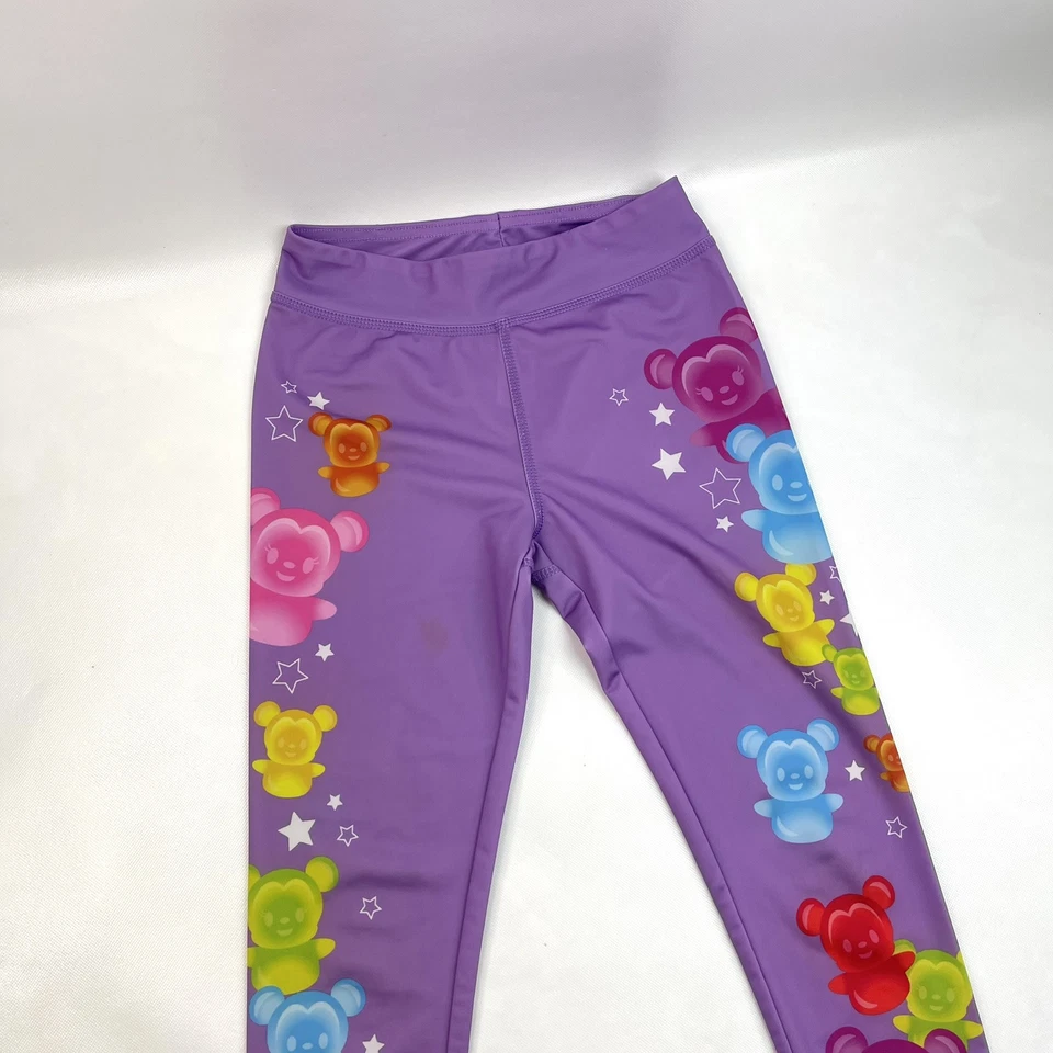 Disney Osos de Goma Mickey Mouse Púrpura Leggings Niñas Talla 9-10 Informales Foto 3 de 4