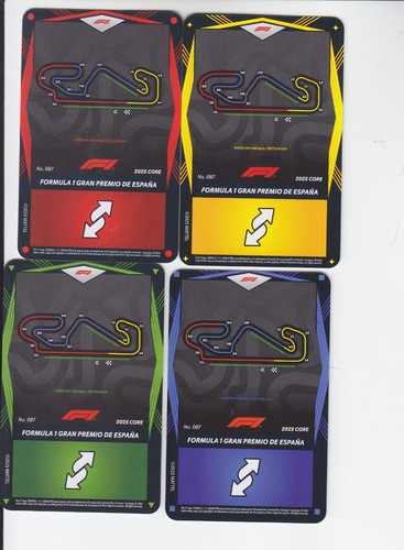 4 2025 Formula 1 Uno Elite GRAN PPREMIO DE ESPANA Red Blue Green Yellow F1 087