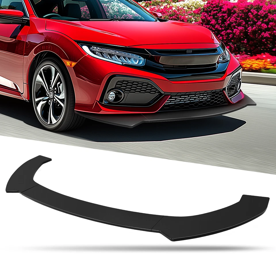 Gloss Front Bumper Lower Lip Spoiler Splitter Body Kit For Honda Prelude 1990-01 - Image 3 of 4