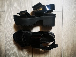h&m black platform shoes