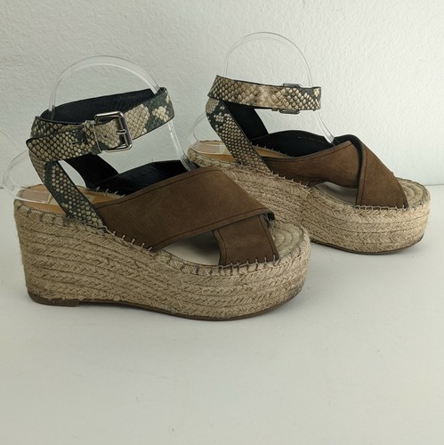 Dolce Vita Carsie Suede/Snakeskin Espadrille Wedge Sandal Size 7.5 | eBay