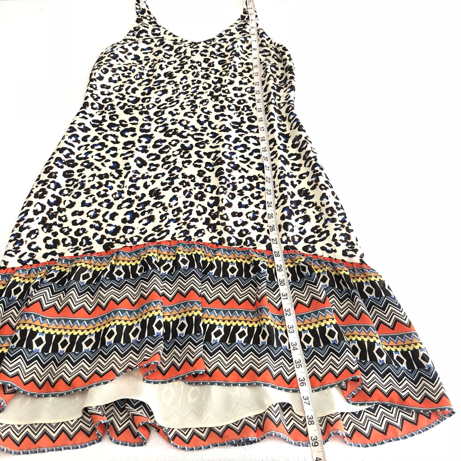 CAbi Safari Dress Animal Print Ruffle Hem Leopard… - image 9