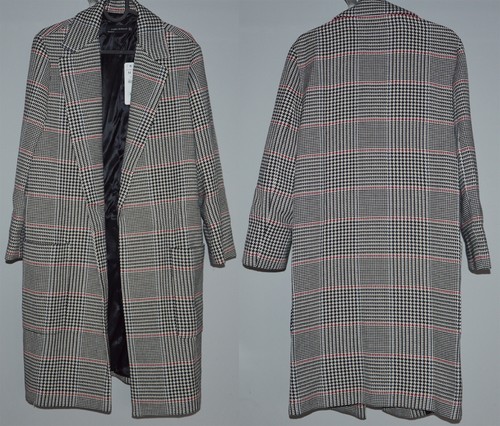 Zara Raro Cappotto Ecrù Tartan A Quadri Nuovo Blogger Esaurito 7905/678 Medium M - Foto 6 di 12