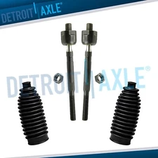 New 4pc Front Inner Tie Rod Ends + Boots for Infiniti G35 & Nissan 350Z