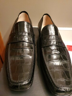 Capporicci Genuine Baby Alligator shoes! Caporicci 9872 Black All-Over Genuine Baby Alligator Bit  main image 4