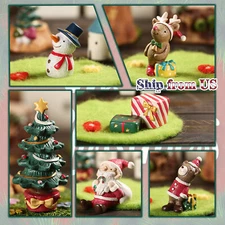 Mini Christmas Desk Home Office Fireplace Decor figure Santa Ornaments Gift