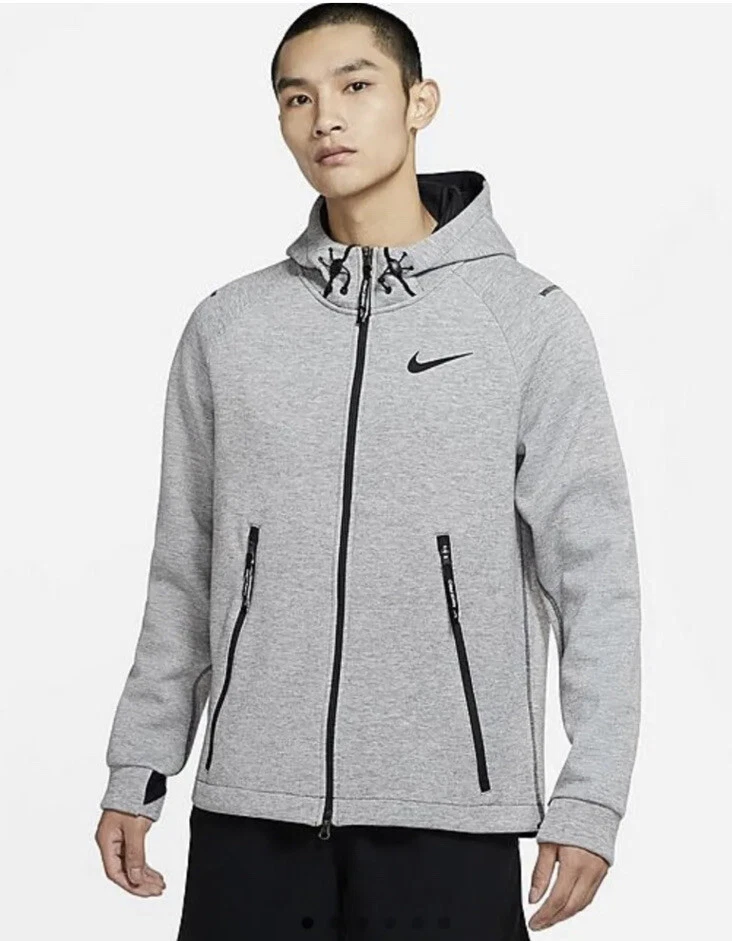 geschenk salon Gehuurd Nike Pro Therma-Fit Full Zip Fleece Hoodie Gray Navy Mens Multi Sizes  DD1878-451 | eBay