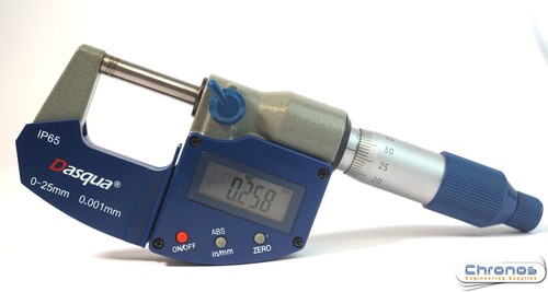 Dasqua IP65 Waterproof Digital Micrometer 0-25mm / 0-1 inch 4410-1105 - Picture 5 of 5