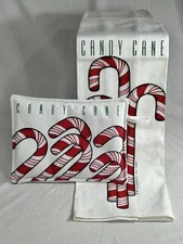 Candy Cane Kitchen Tea Towel & Pot Holder Christmas Holiday Gift Set VTG 1990's