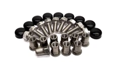 Lund Cab Visor Mounting Hardware Stainless Bolts /Rivet Nut Black Paintable Caps
