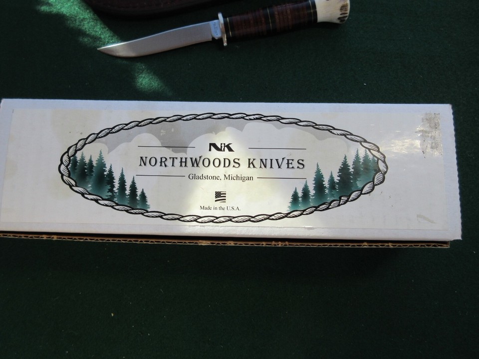 older NORTHWOODS Knife 4" Blade, Gladstone, MICH. Made Circa 2002, NOS