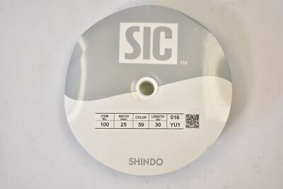 Shindo Sic-100 Chambray Grosgrain Ribbon Spool 25mm x 30m Turquoise 016 YU1